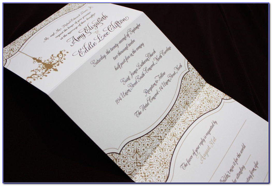 Wedding Invitations With Response Cards And Envelopes