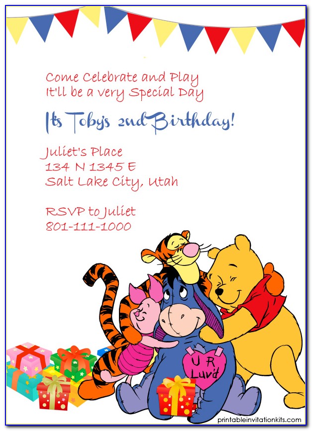 Winnie The Pooh Party Printables Free