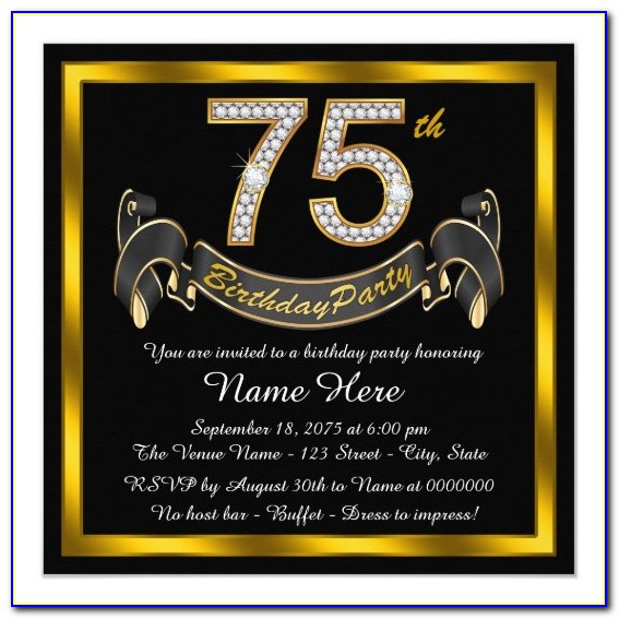 Zazzle 75th Birthday Invitations