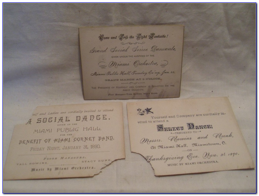 1800's Wedding Invitations