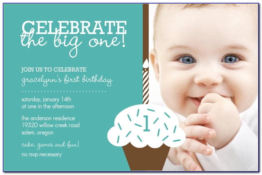 1st Birthday Invitation Sms For Baby Boy
