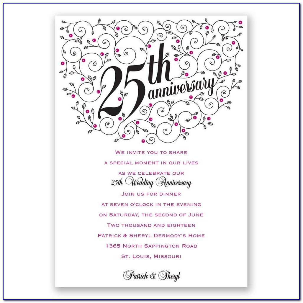 25th Birthday Invitations Online