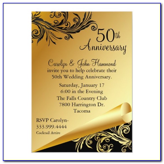 50th Anniversary Invitations Cheap