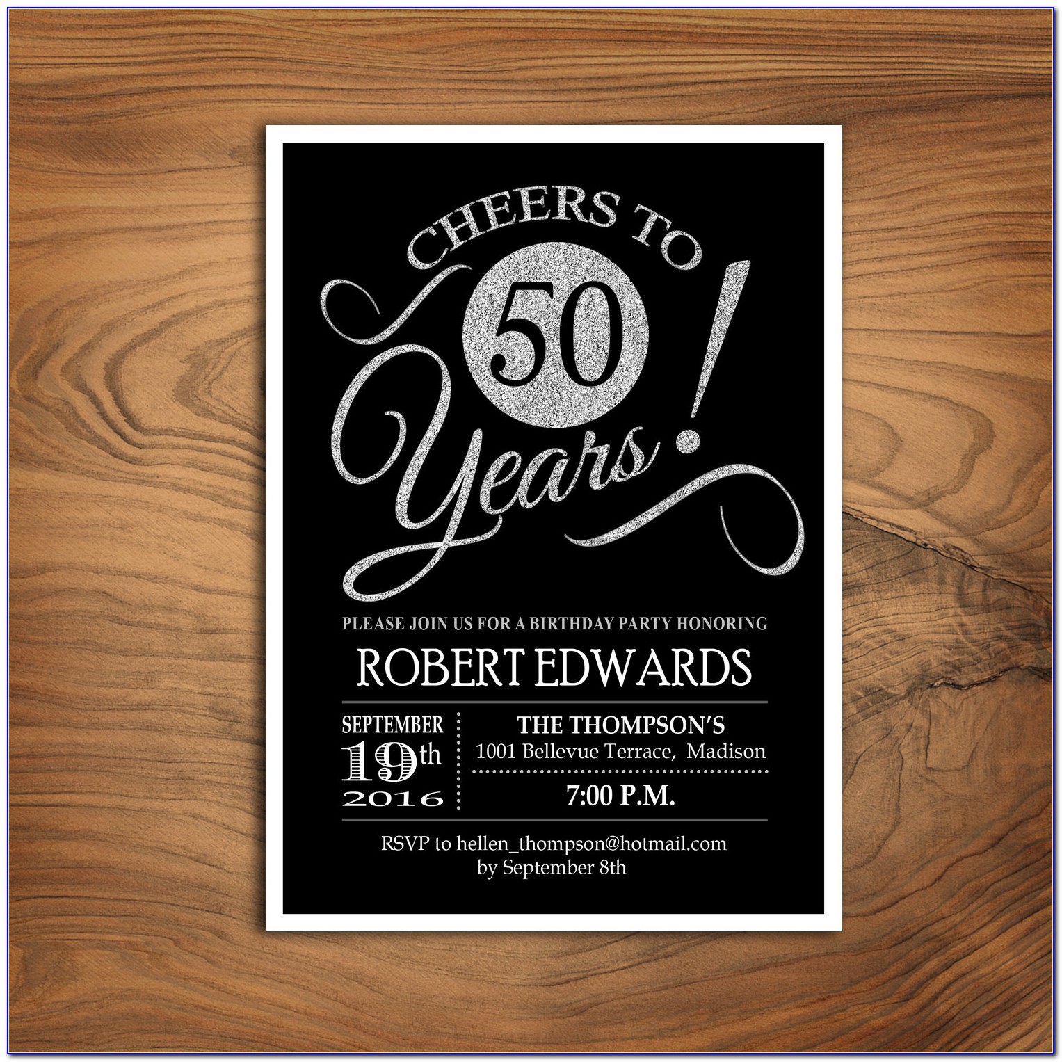 50th Birthday Party Invitations Etsy