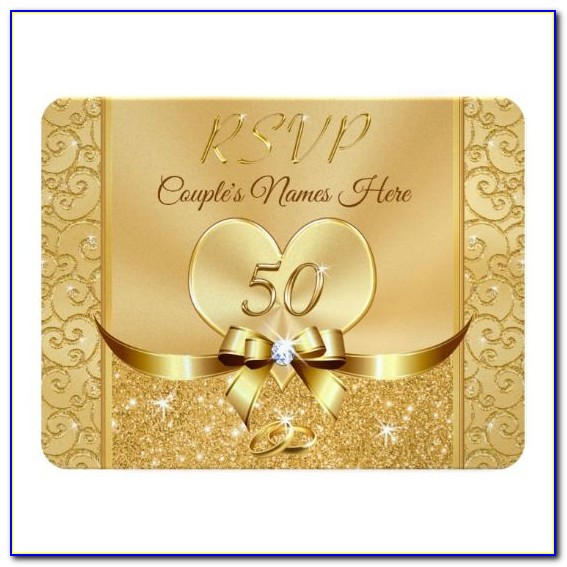 50th Wedding Anniversary Invitations With Response Cards