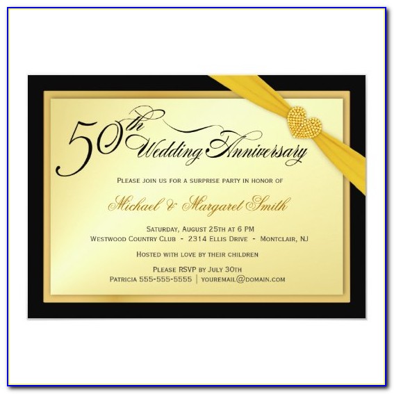 50th Wedding Anniversary Surprise Party Invitation Wording
