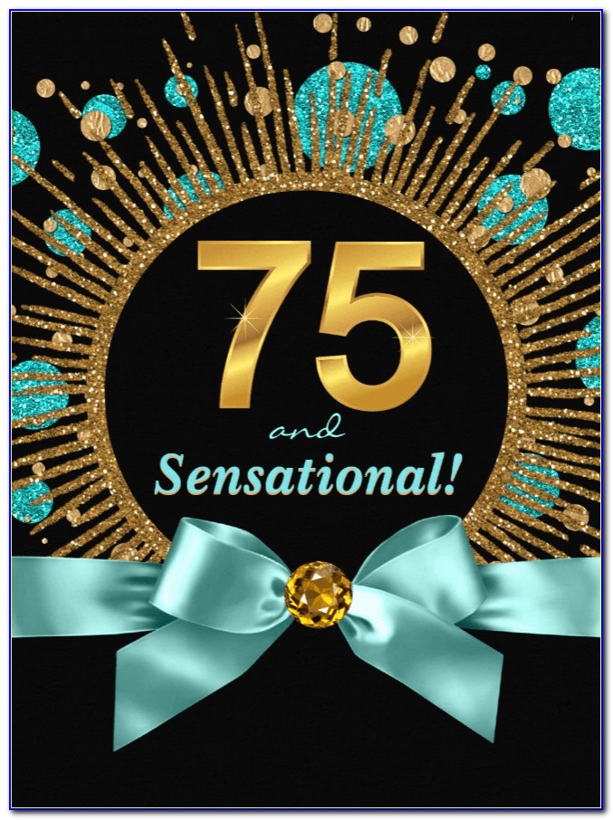 75th Birthday Party Invitations Free
