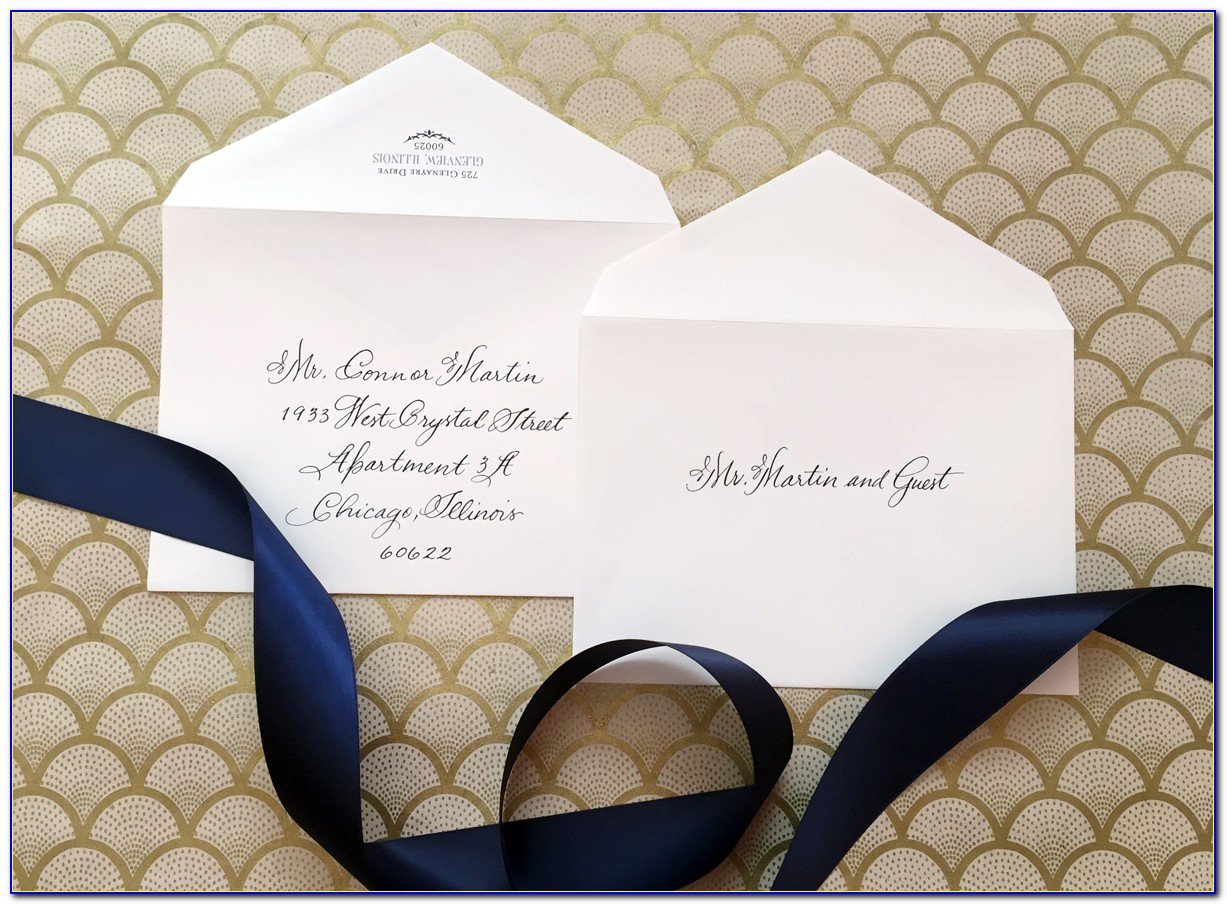 Addressing Wedding Invitations With No Inside Envelope