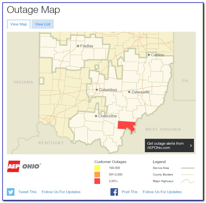 Aep Outage Map Ohio
