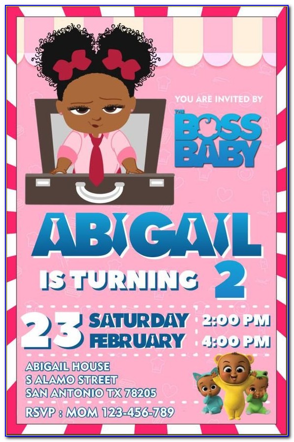 African American Baby Girl Invitations