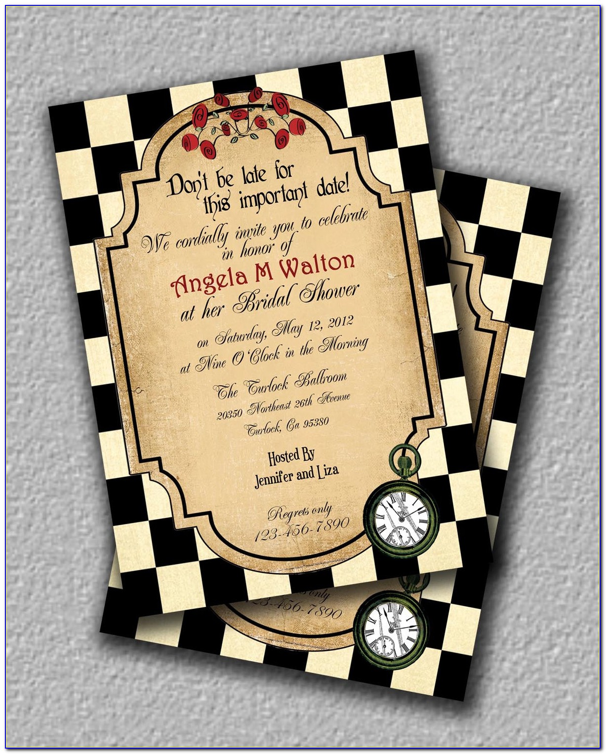 Alice In Wonderland Scroll Invitations