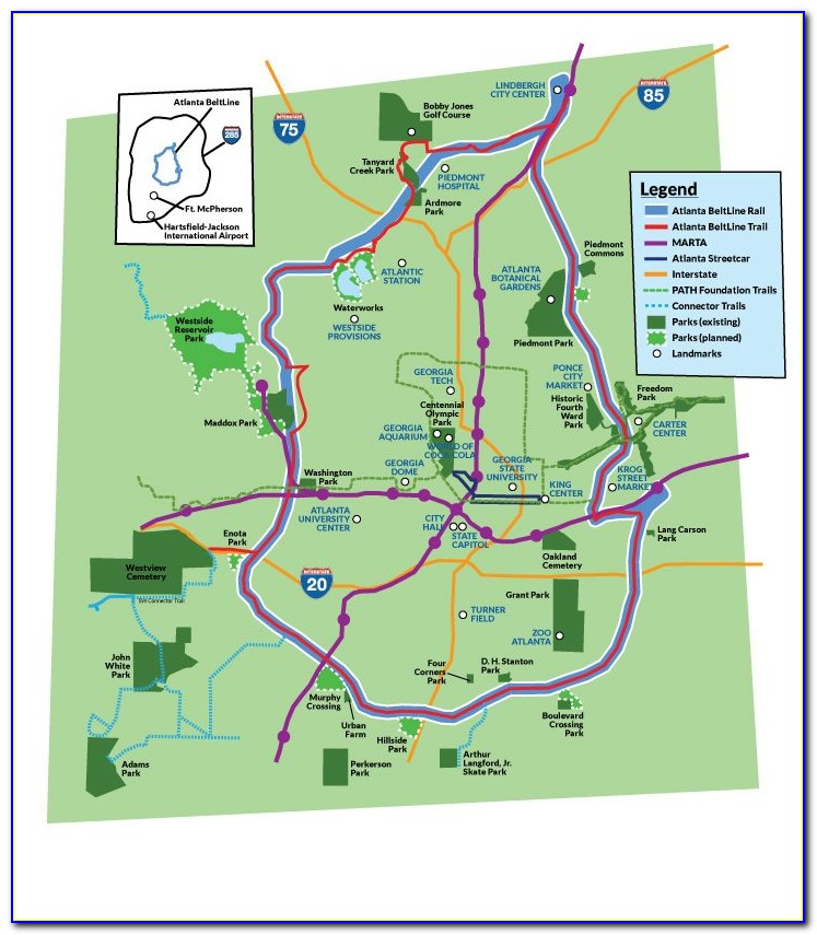 Atlanta Beltline Map Westside