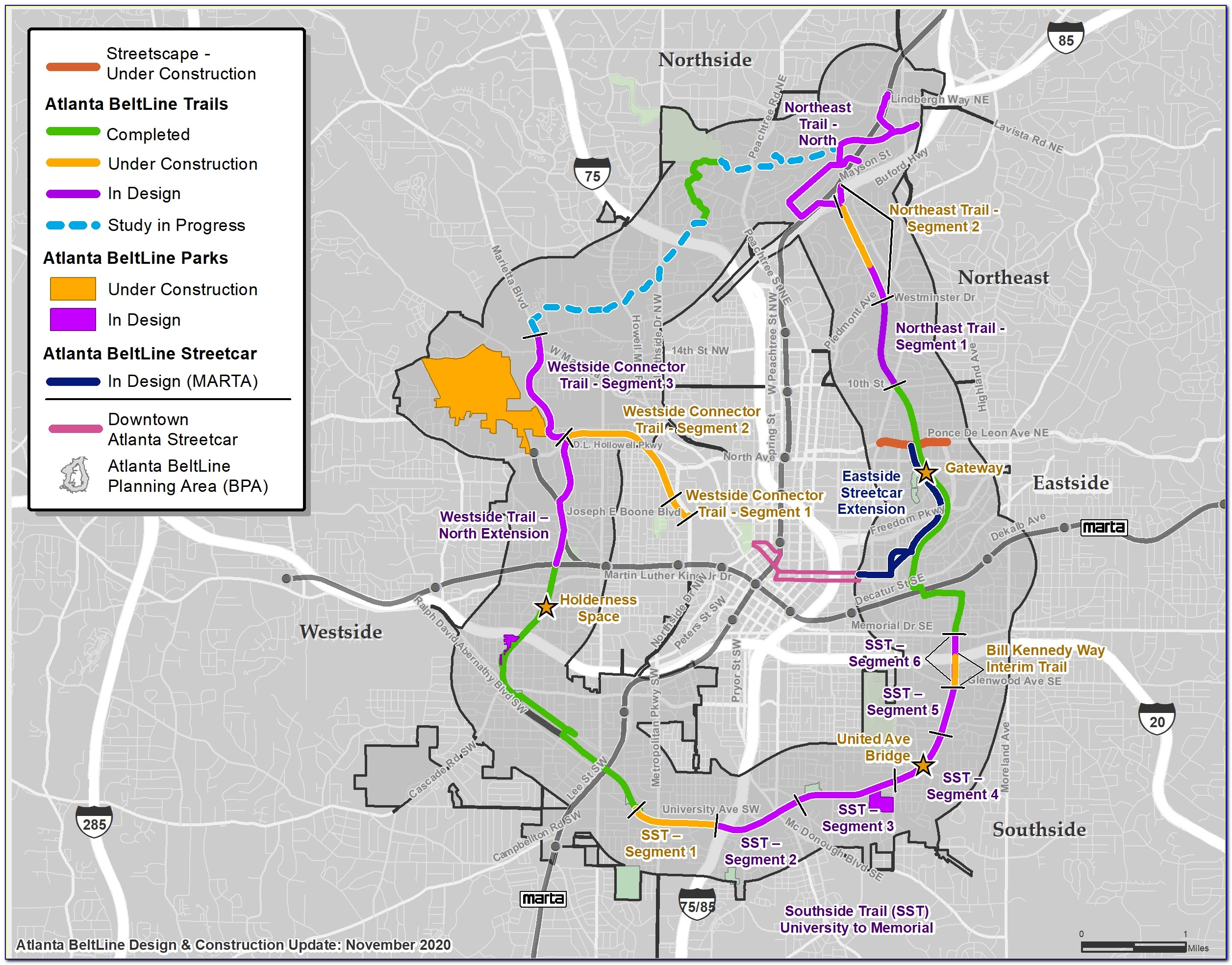 Atlanta Beltline Neighborhood Map