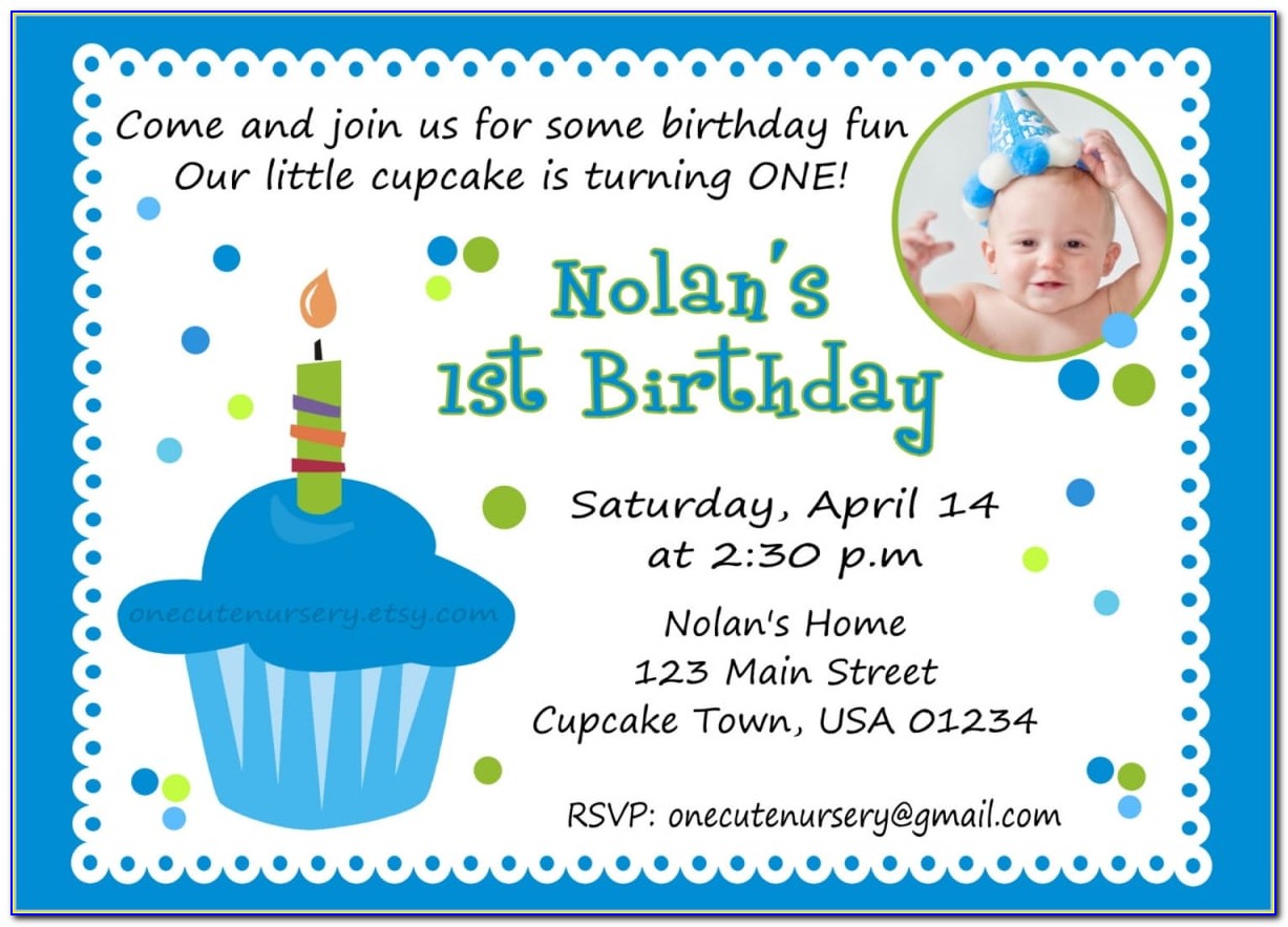 Baby 1st Birthday Invitation Card Design