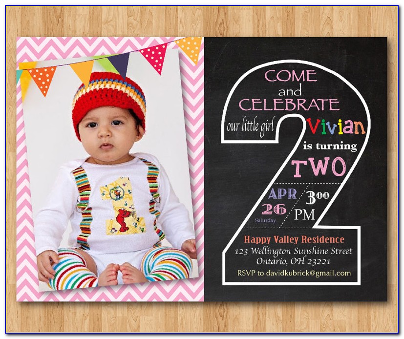 Baby Boy 2nd Birthday Invitation Card