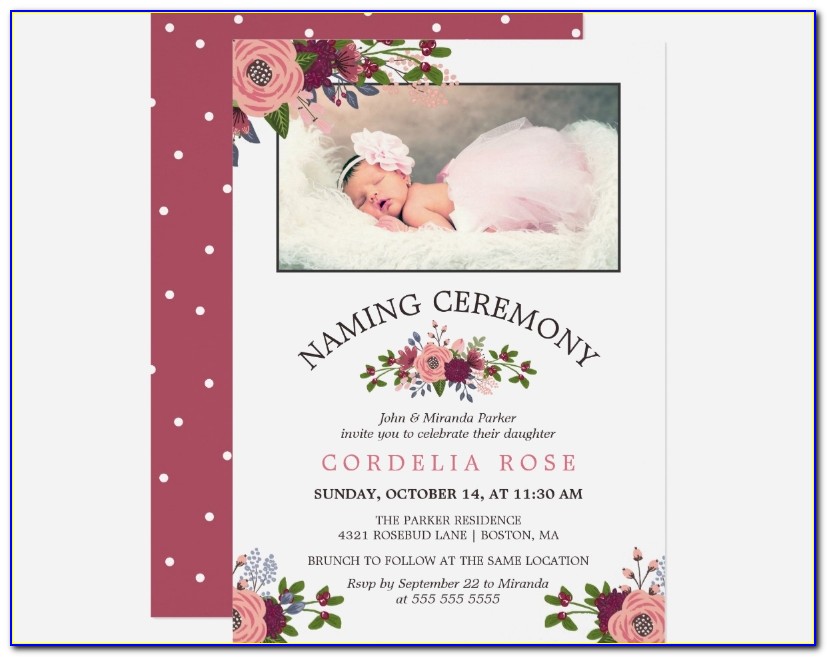 Baby Girl Naming Ceremony Invitation Online