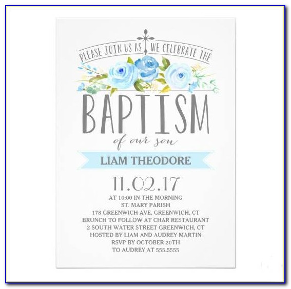 Baptism Invitation Vector