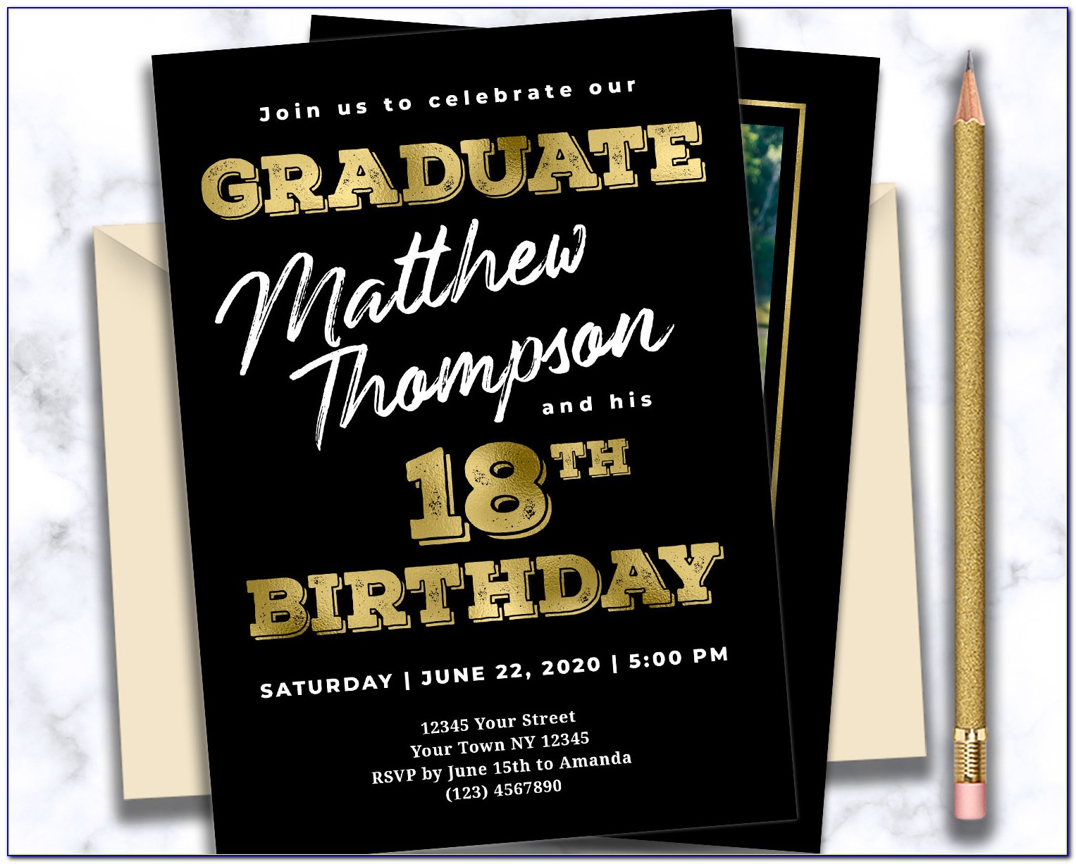 Birthday Graduation Invitations