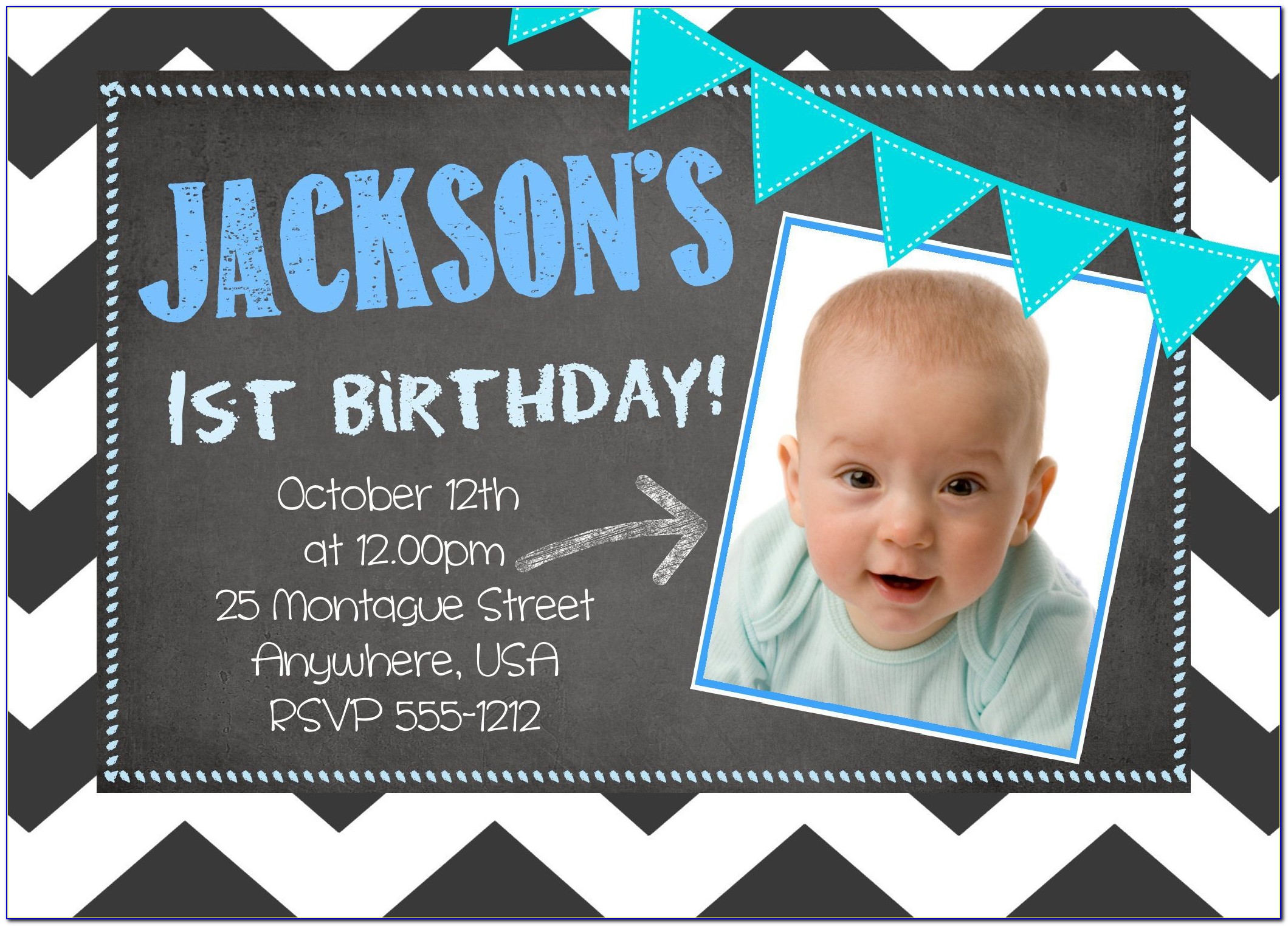Birthday Invitation Message For Baby Boy