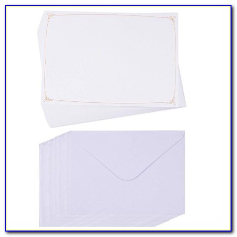 Blank White Invitation Cards With Envelopes