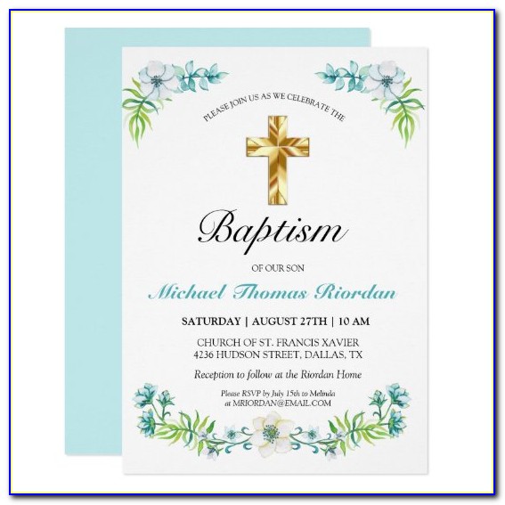 Blue And Gold Birthday Invitations
