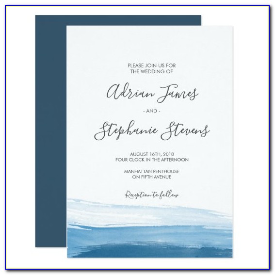 Blue Ombre Wedding Invitations