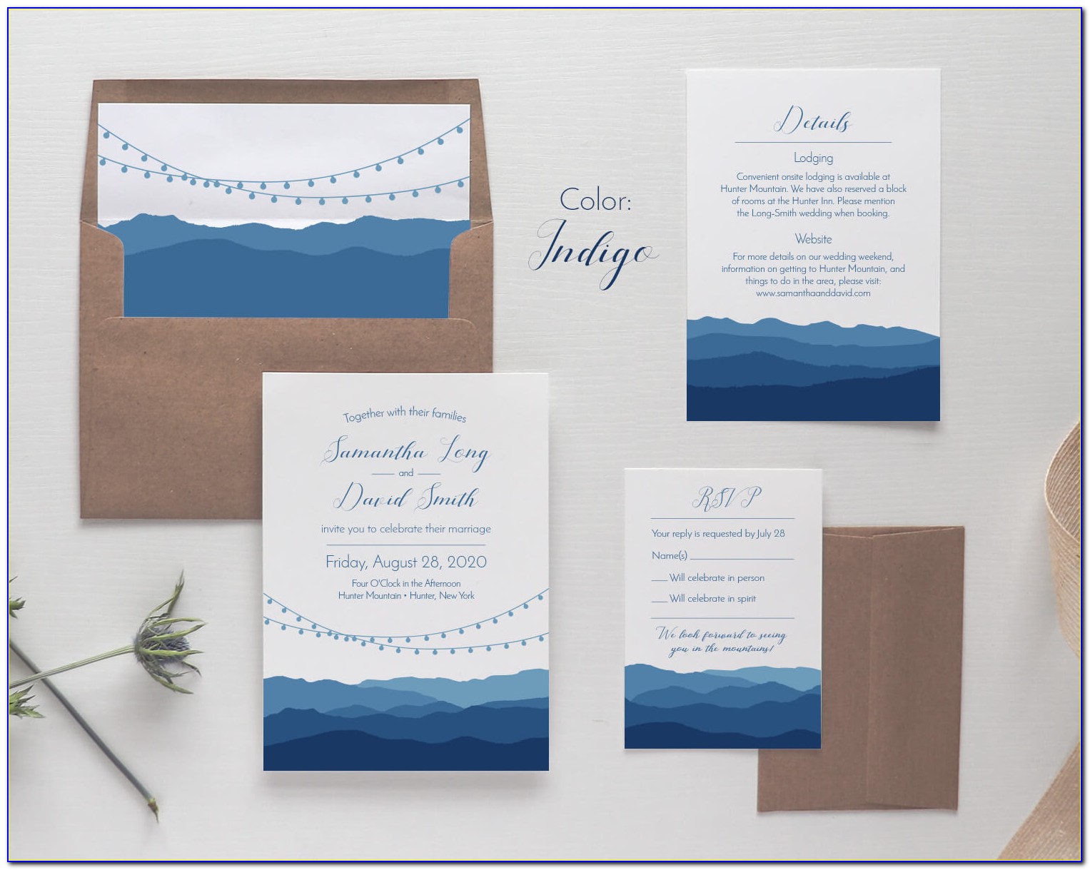 Blue Ridge Mountain Wedding Invitations