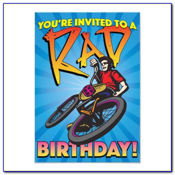 Bmx Birthday Invitations
