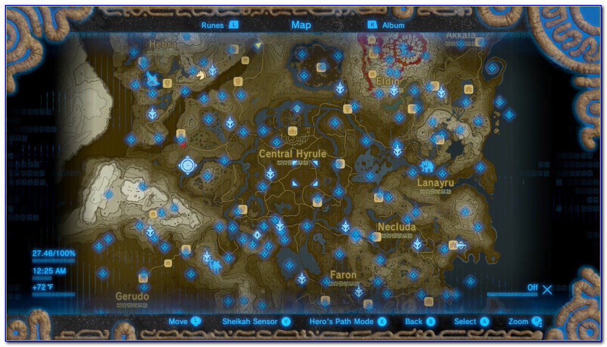 Botw Shrine Map Dueling Peaks