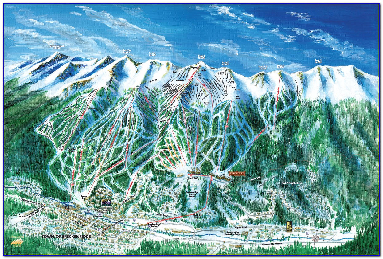 Breckenridge Ski Map Art