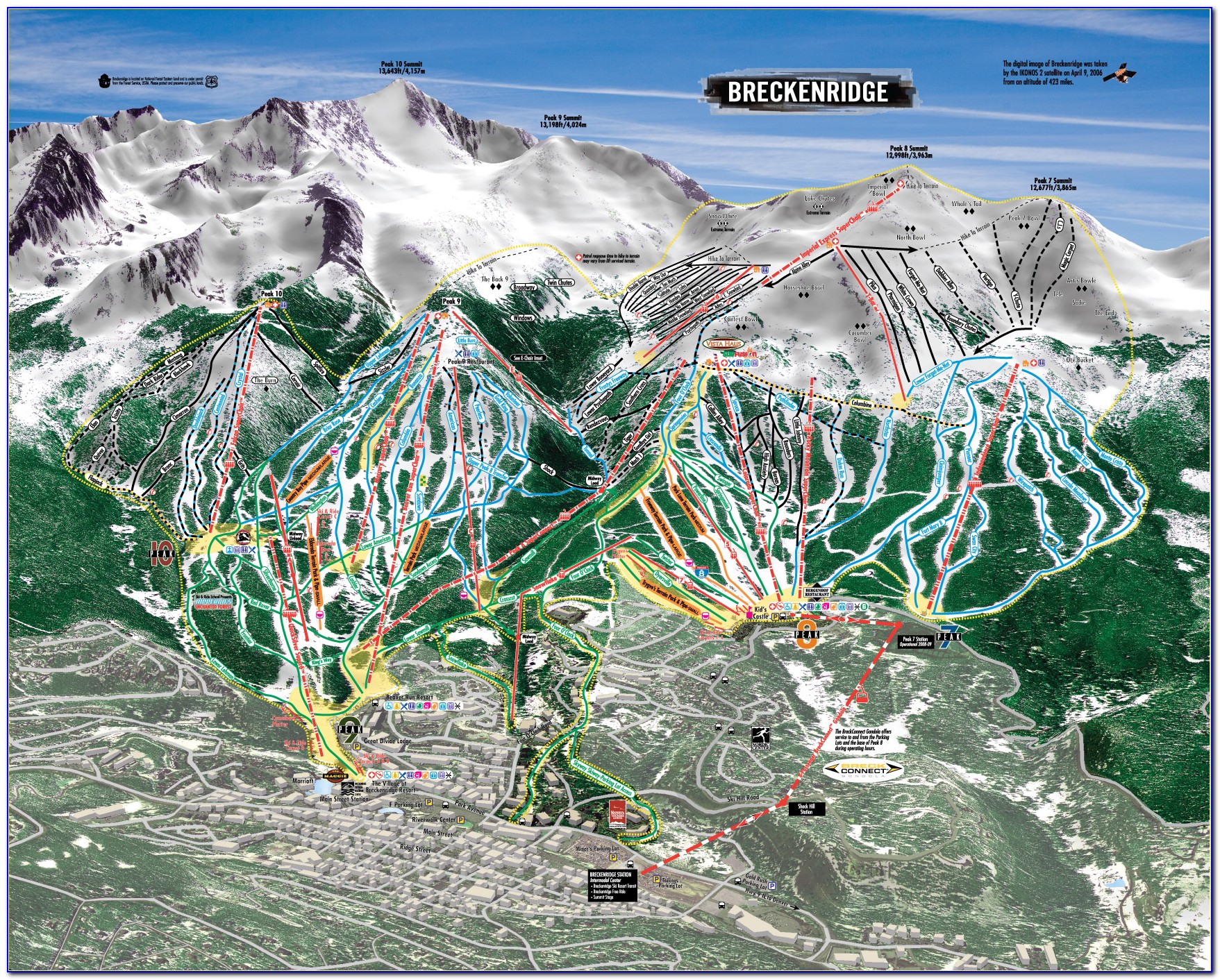 Breckenridge Ski Map Peak 8