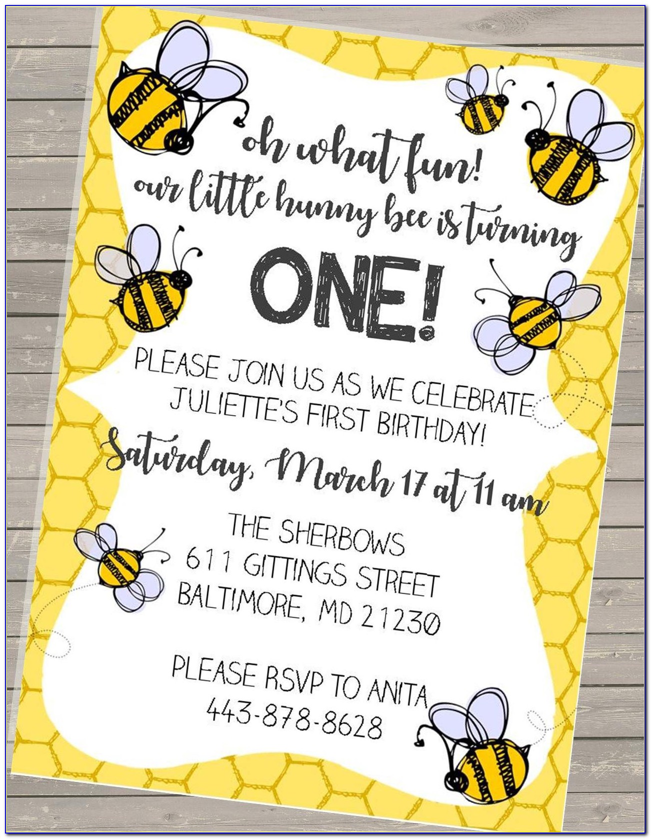 Bumble Bee 1st Birthday Party Ideas