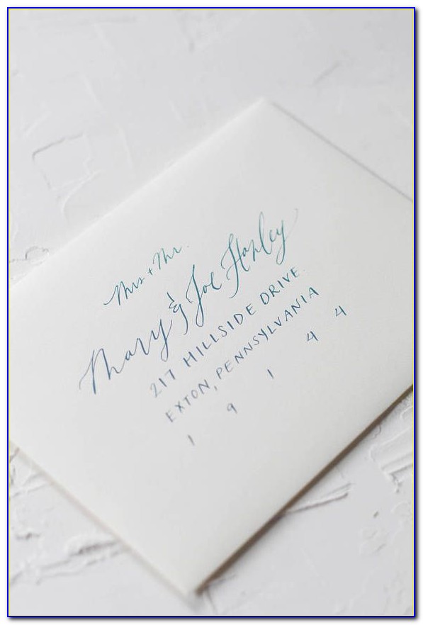 Calligraphy Wedding Invitation Envelopes