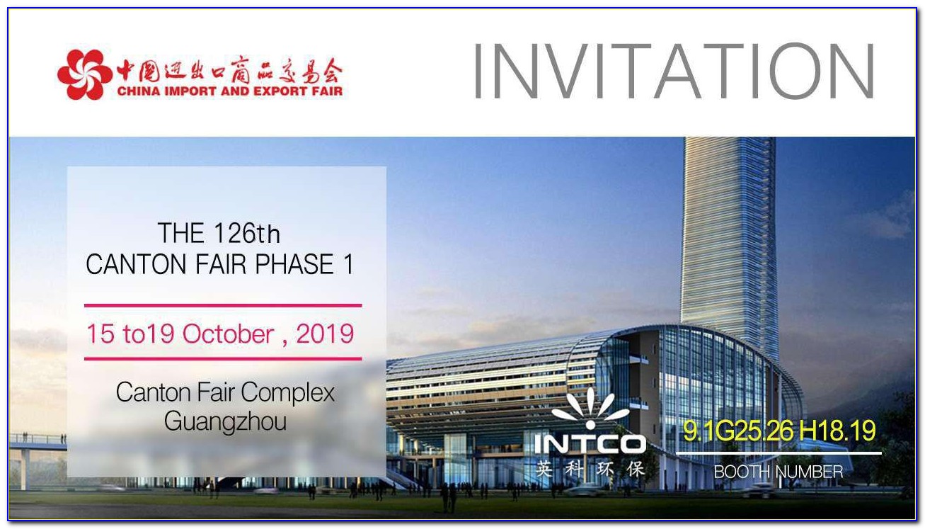 Canton Fair China 2019 Invitation Letter