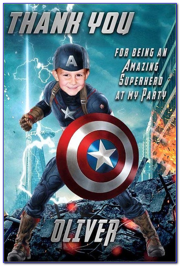 Captain America Free Printable Invitations