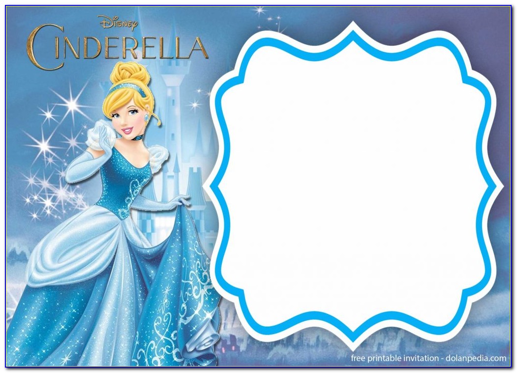 Cinderella Themed Birthday Invitation Card