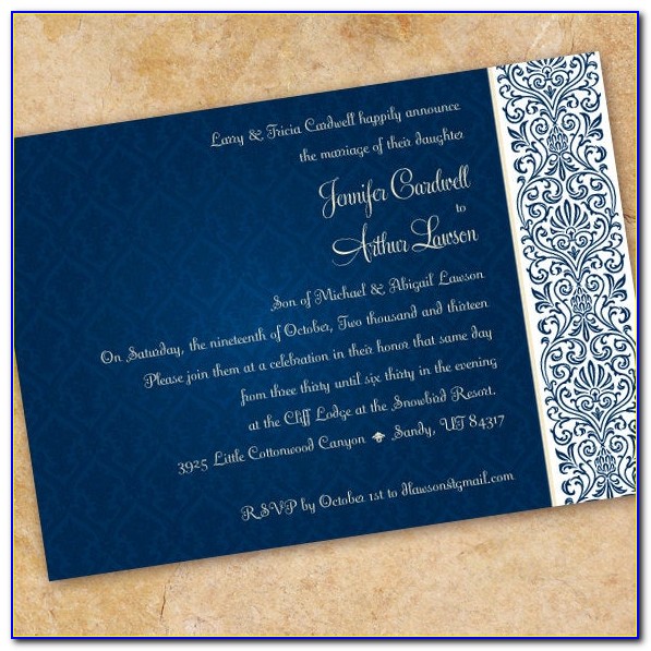 Cobalt Blue Wedding Invitations