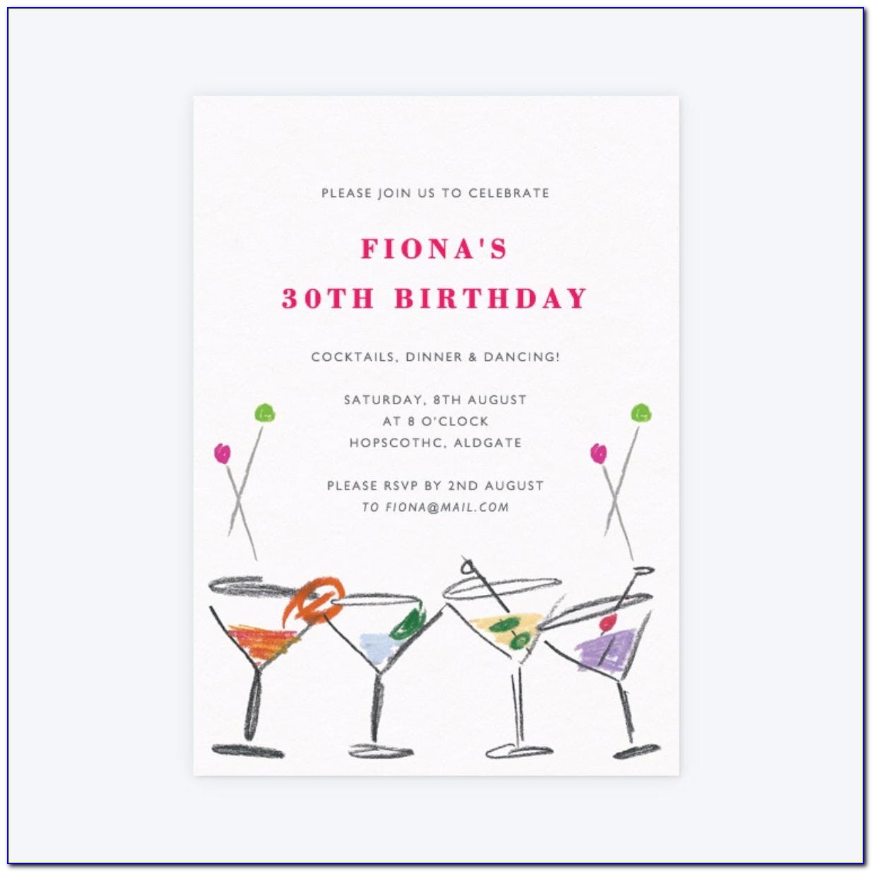 Cocktail Invitation Sample