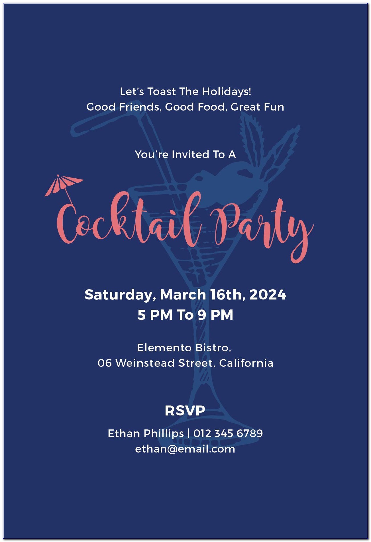 Cocktail Party Invitation Wording Funny