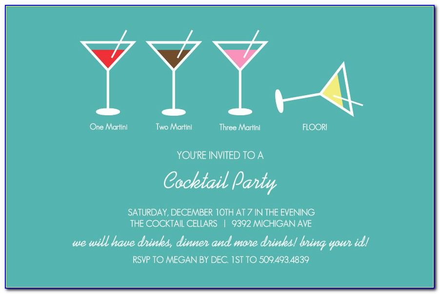 Cocktail Reception Invitation Wording
