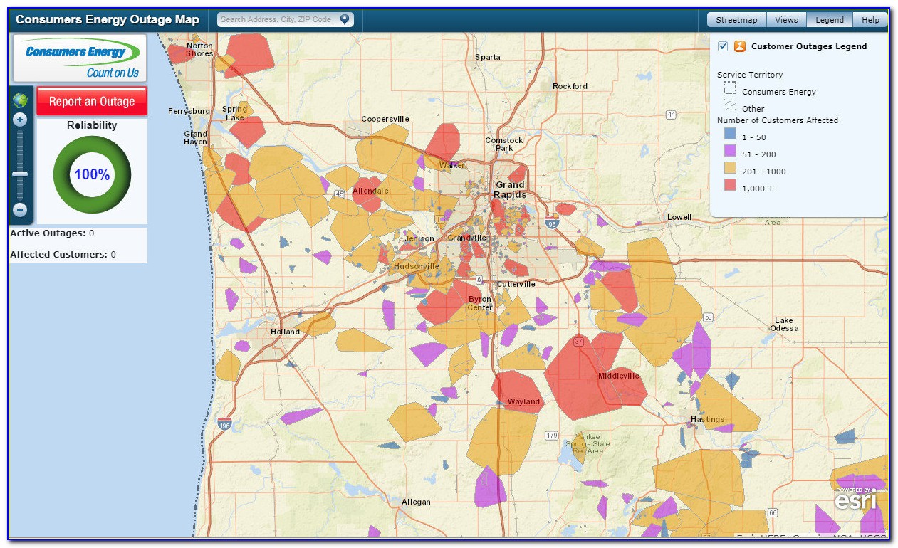 Consumers Energy Power Outage Map Genesee County