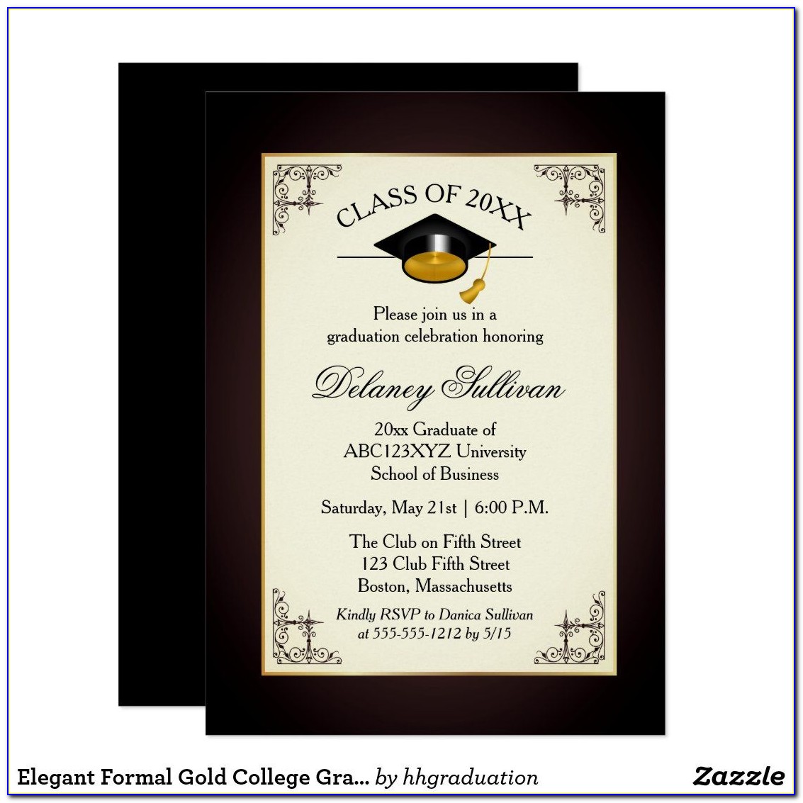 Custom College Graduation Invitations