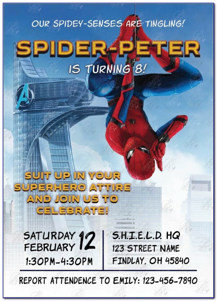Custom Spiderman Invitations Free