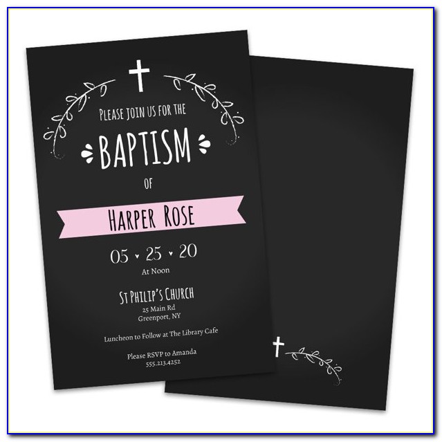 Customized Baptism Invitations