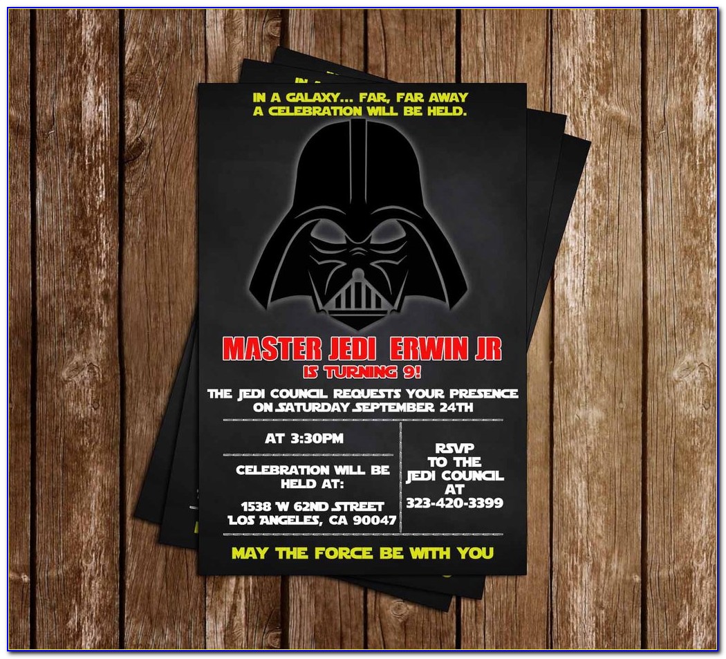 Darth Vader Birthday Party Invitations