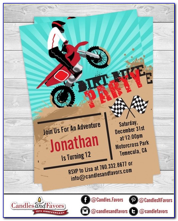 Dirt Bike Birthday Invitations Free