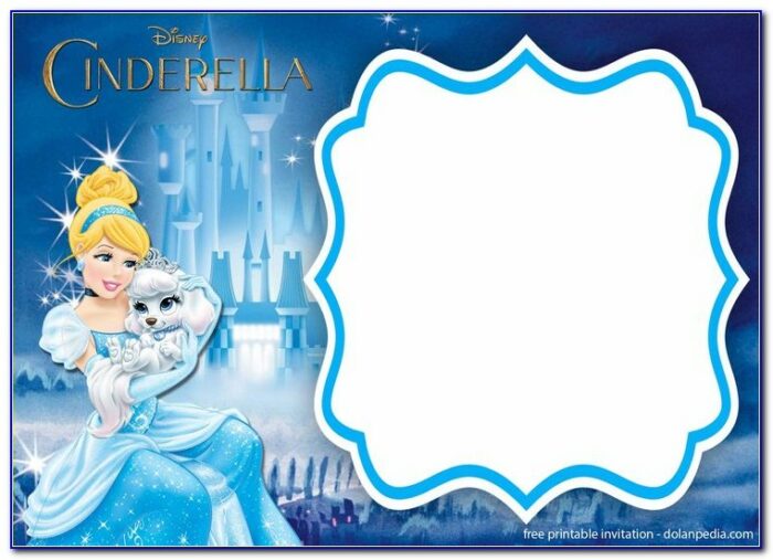 Disney Princess Cinderella Invitation Cards