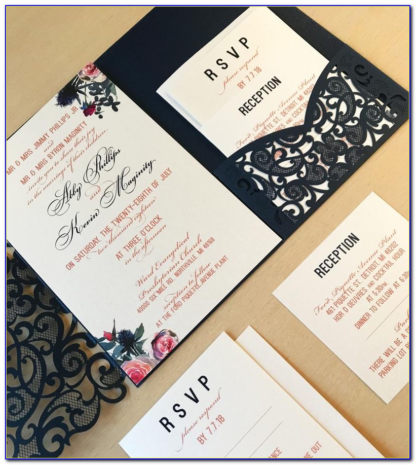 Diy Pocket Wedding Invitations Kits