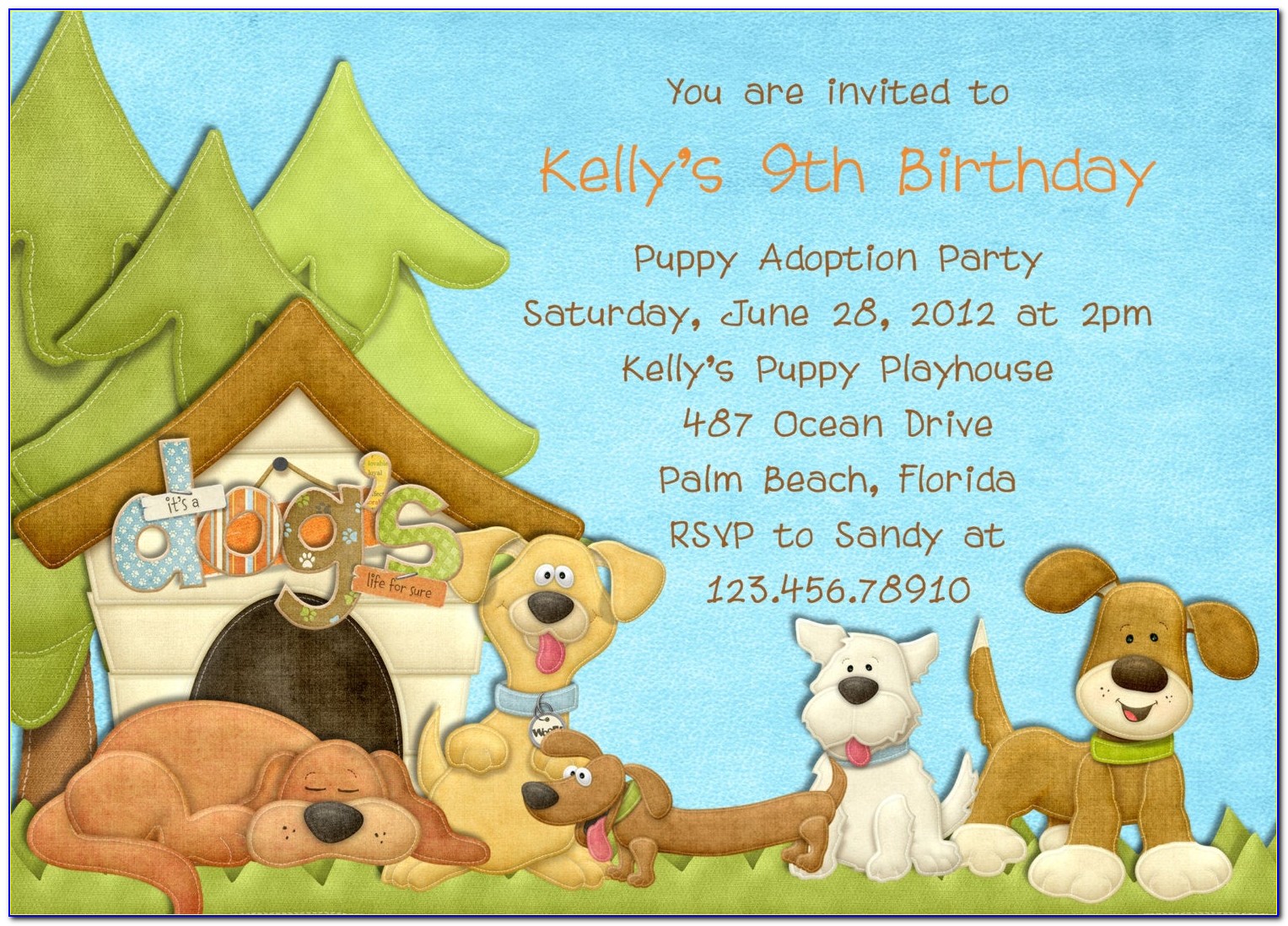Dog Birthday Invitations Free