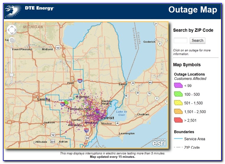 Dte Power Outage Map Status